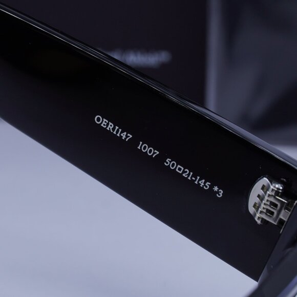 Off-White OERI147 BELLEVILLE 1007 Cat Eye Sunglasses – Black/Dark Grey - Picture 6 of 10